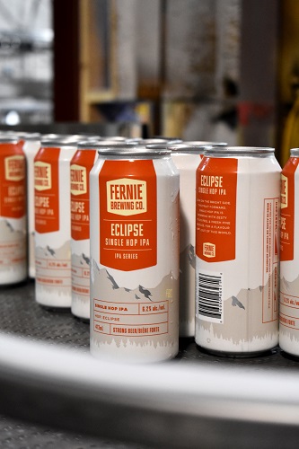 Cans of Eclipse on the canning line