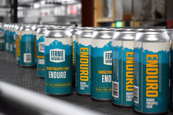 Enduro cans on a canning line