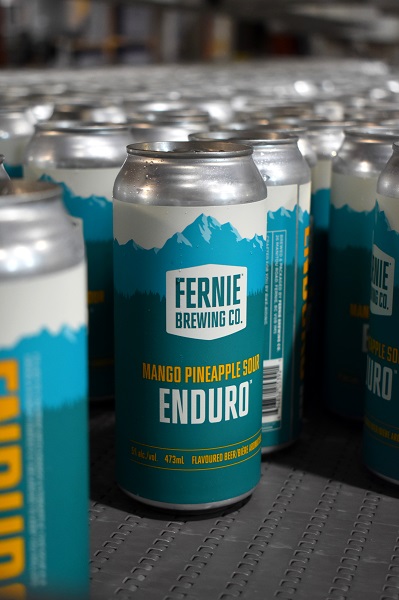 Enduro cans on a canning line