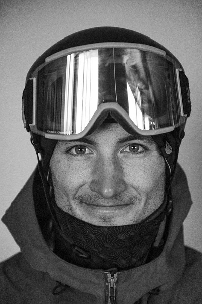 Headshot of a man in ski goggles