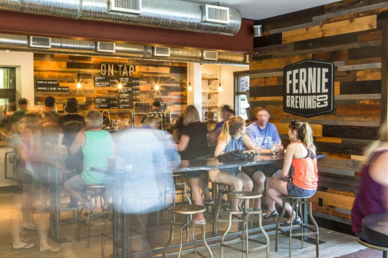 The Fernie Brewing Co. Tasting Room.